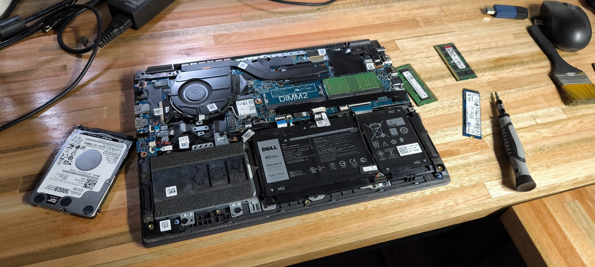 Notebook Dell — upgrade RAM y SSD